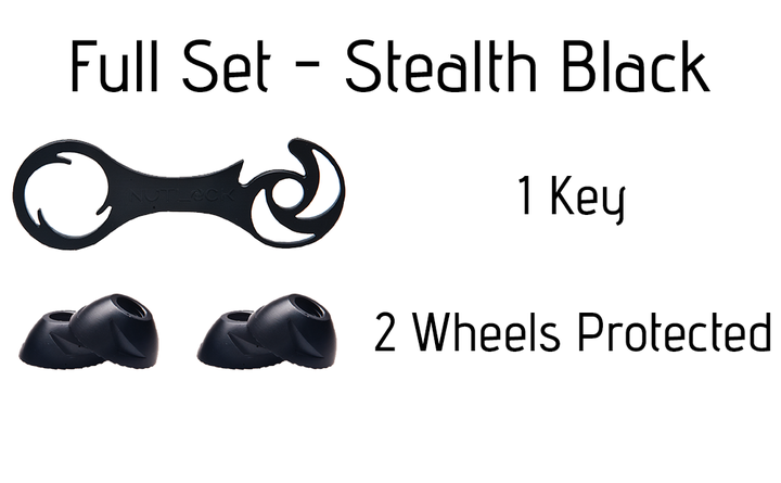 Nutlock Front & Rear Wheel Locks - Stealth Black Edition